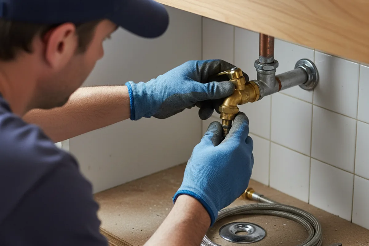 Shutoff valve and fitting work during Emergency Plumbing in Boones Mill